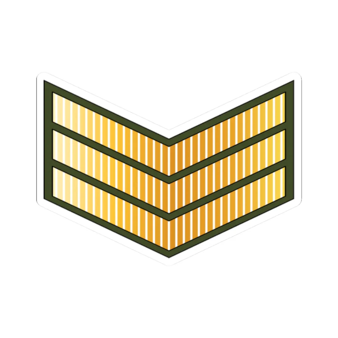 03.RBrLF SGT (Brunei) (Military Rank) STICKER Vinyl Kiss-Cut Decal 2 Inch White - The Sticker Space