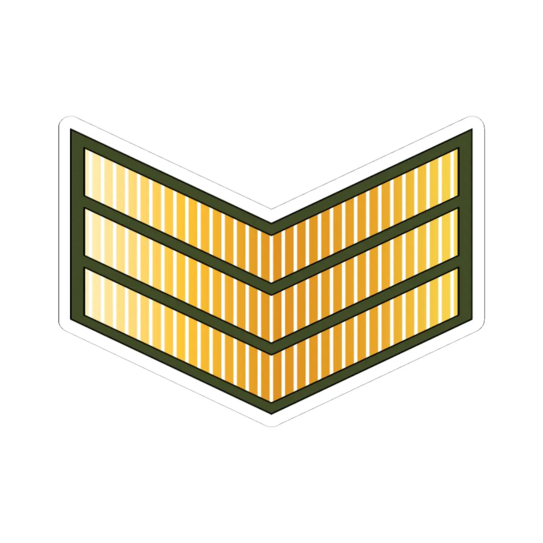 03.RBrLF SGT (Brunei) (Military Rank) STICKER Vinyl Kiss-Cut Decal 4 Inch White - The Sticker Space