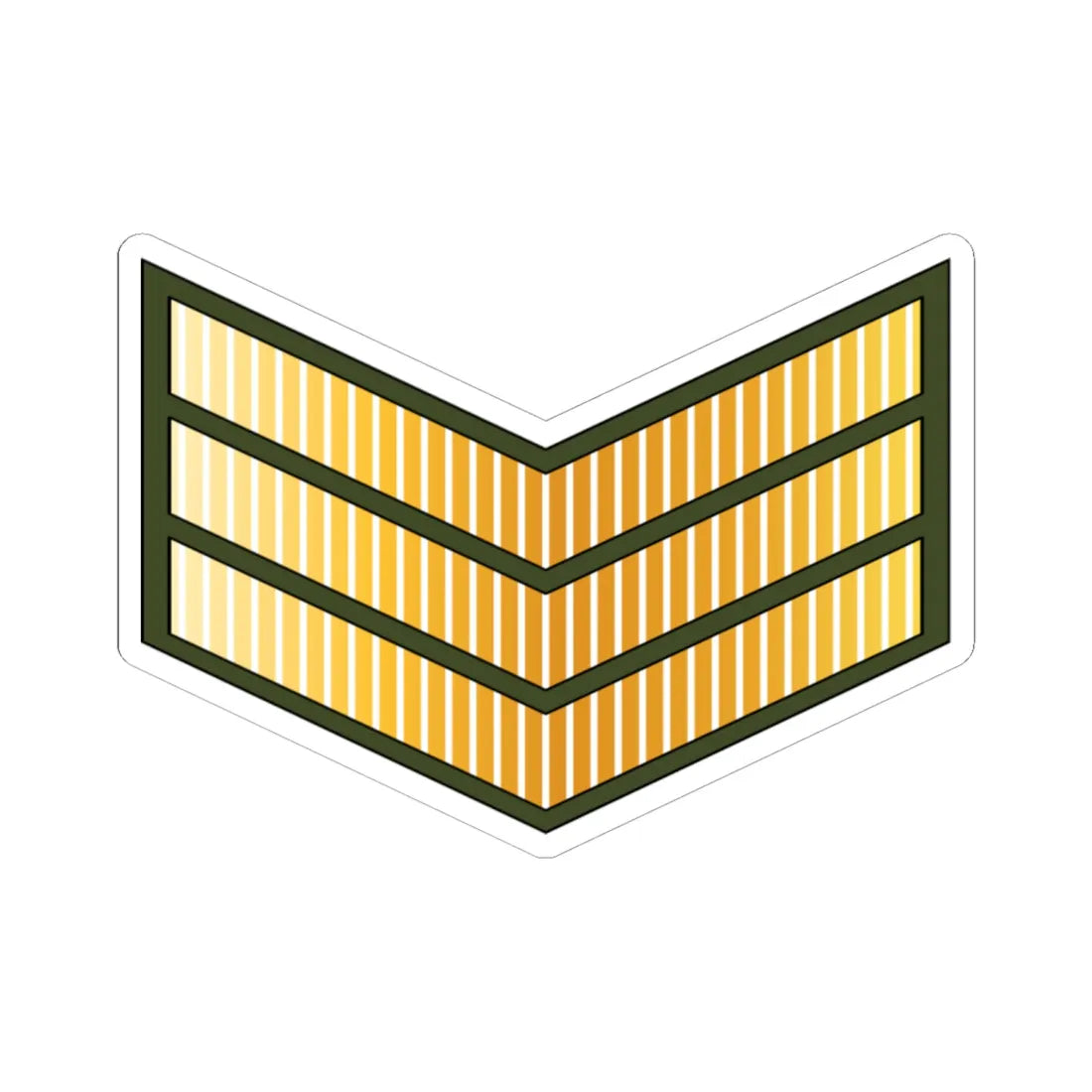 03.RBrLF SGT (Brunei) (Military Rank) STICKER Vinyl Kiss-Cut Decal 6 Inch White - The Sticker Space