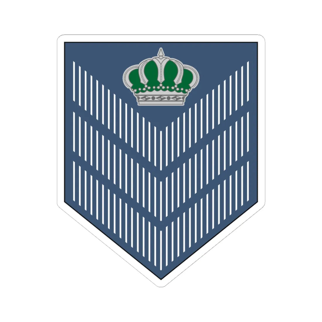 04. JAF SSG (Jordan) (Military Rank) STICKER Vinyl Kiss-Cut Decal 4 Inch White - The Sticker Space