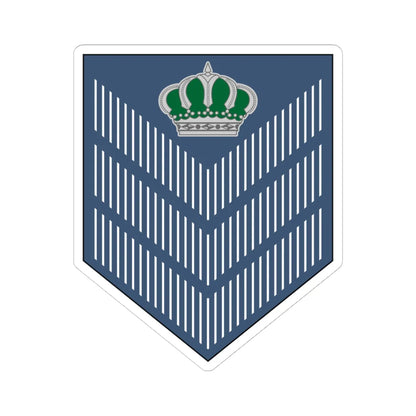 04. JAF SSG (Jordan) (Military Rank) STICKER Vinyl Kiss-Cut Decal 4 Inch White - The Sticker Space