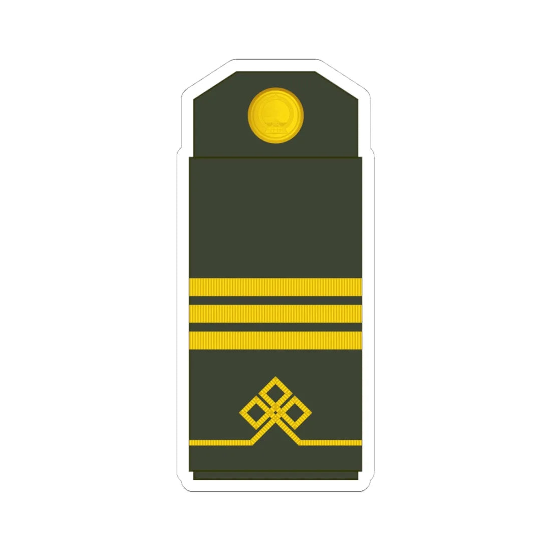 04 Mongolian Army SCP (Mongolia) (Military Rank) STICKER Vinyl Kiss-Cut Decal 4 Inch White - The Sticker Space