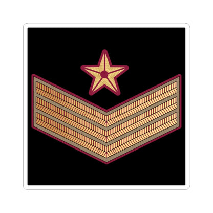 04. QENF SSG (Qatar) (Military Rank) STICKER Vinyl Kiss-Cut Decal 3 Inch White - The Sticker Space