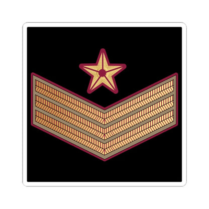 04. QENF SSG (Qatar) (Military Rank) STICKER Vinyl Kiss-Cut Decal 4 Inch White - The Sticker Space