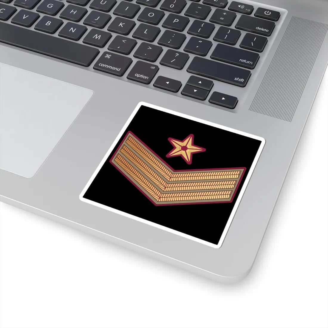 04. QENF SSG (Qatar) (Military Rank) STICKER Vinyl Kiss-Cut Decal - The Sticker Space