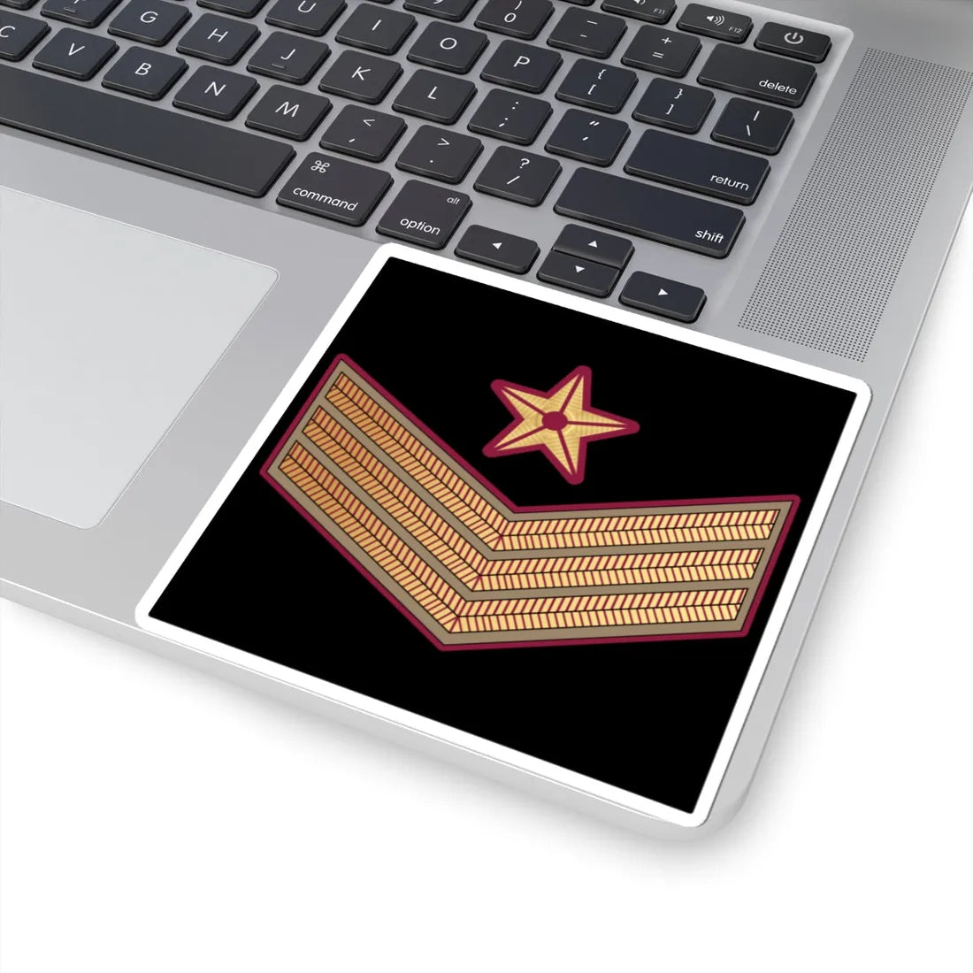 04. QENF SSG (Qatar) (Military Rank) STICKER Vinyl Kiss-Cut Decal - The Sticker Space