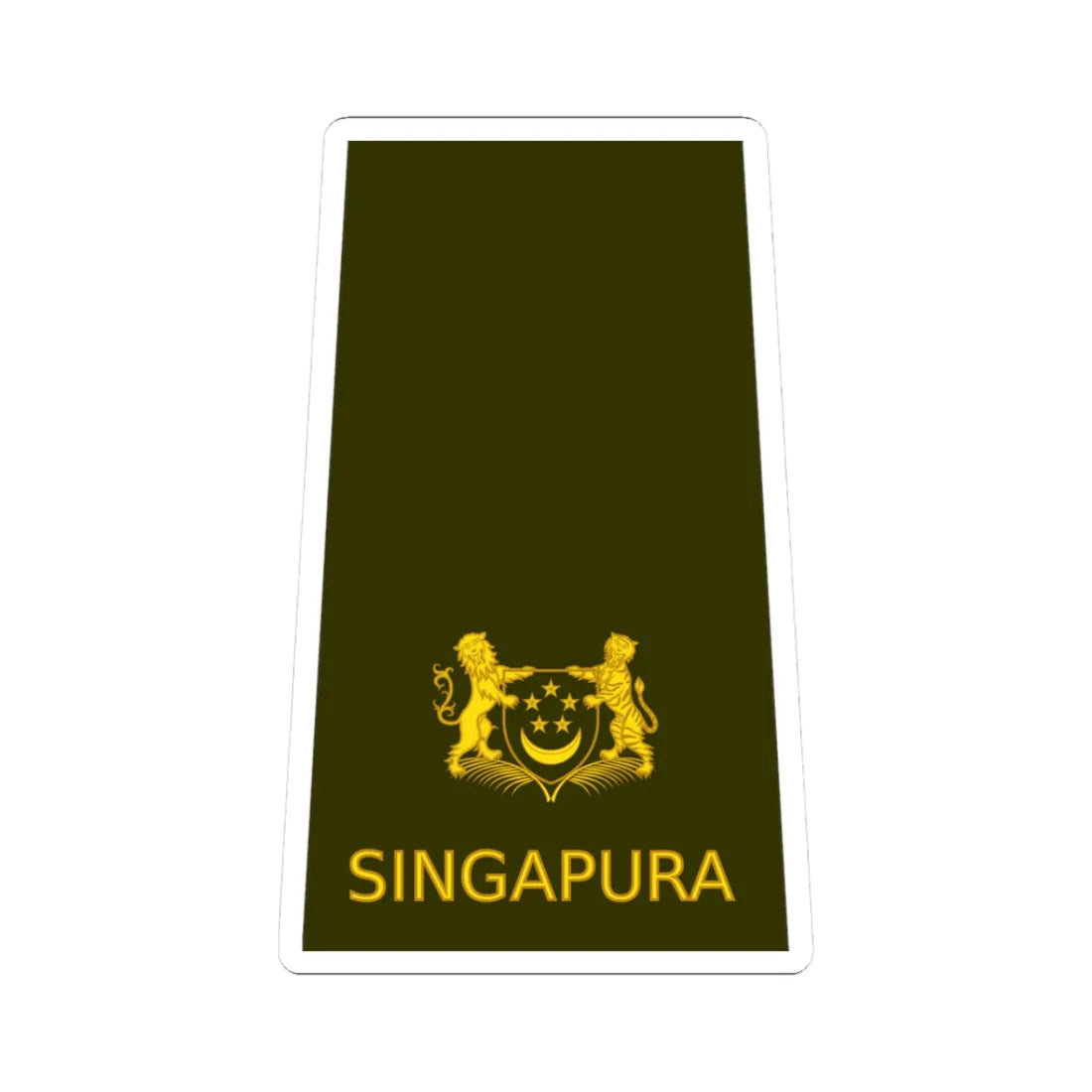 04 RSA OF03 (Singapore) (Military Rank) STICKER Vinyl Kiss-Cut Decal 3 Inch White - The Sticker Space