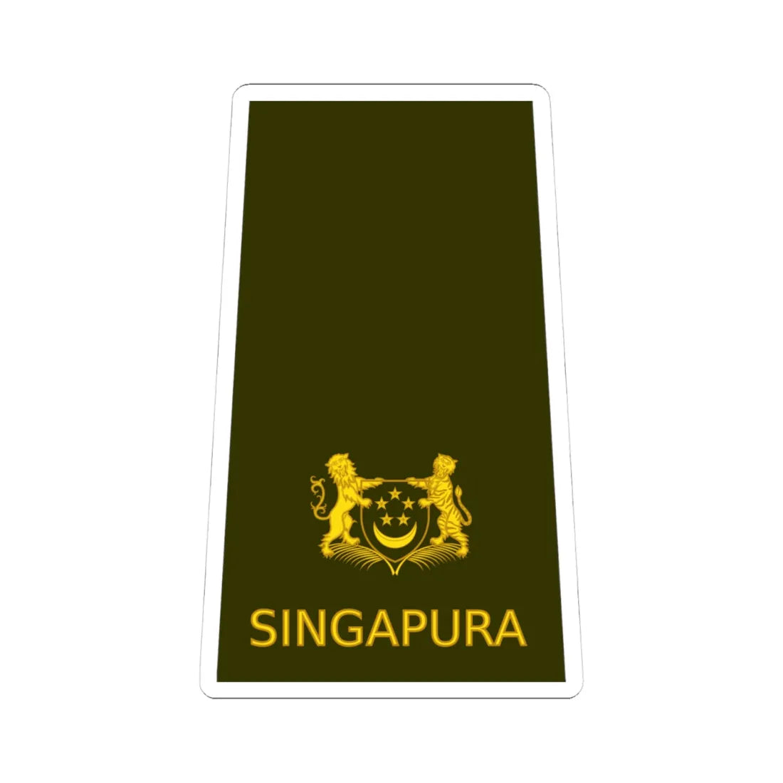 04 RSA OF03 (Singapore) (Military Rank) STICKER Vinyl Kiss-Cut Decal 4 Inch White - The Sticker Space