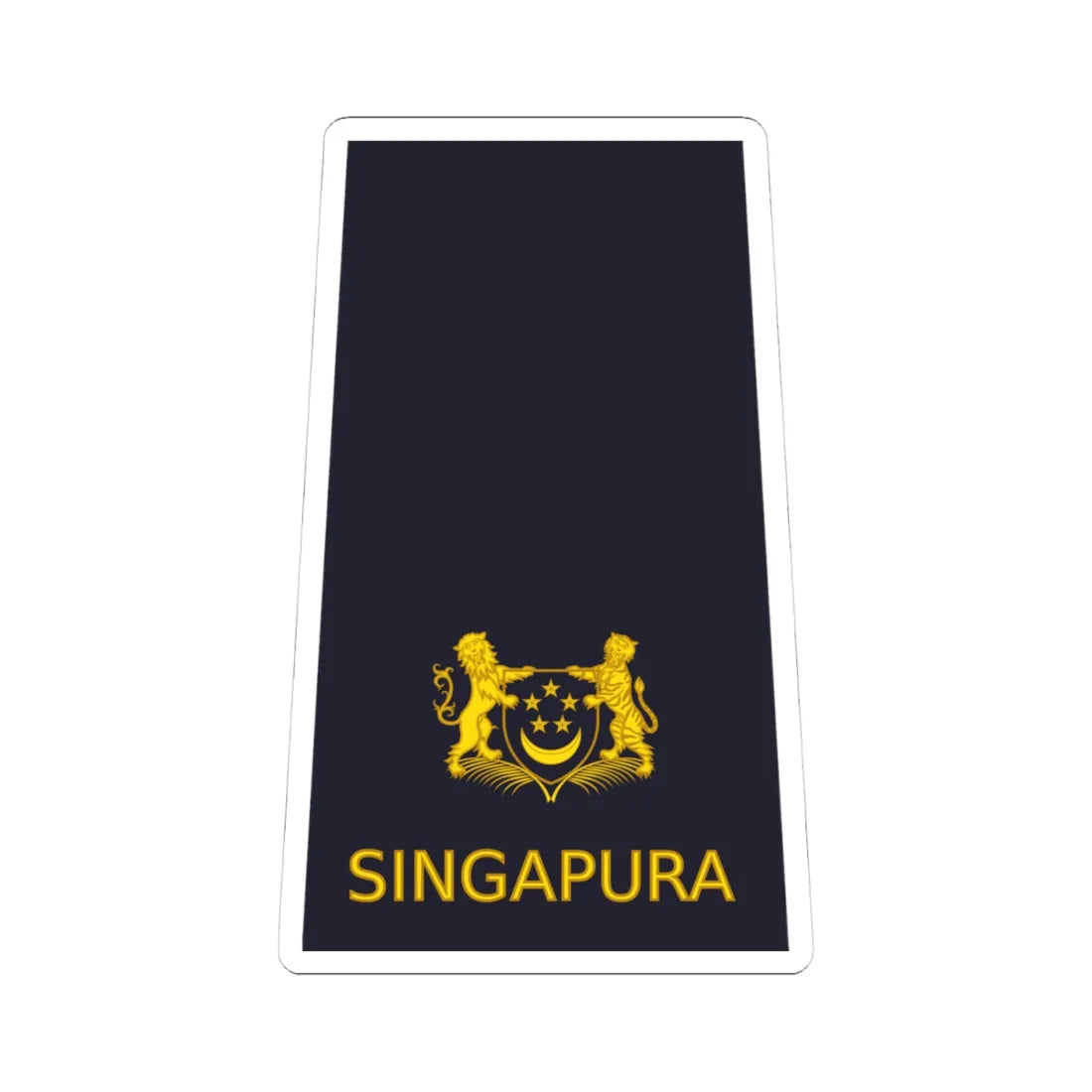 04 RSAF OF03 (Singapore) (Military Rank) STICKER Vinyl Kiss-Cut Decal 4 Inch White - The Sticker Space