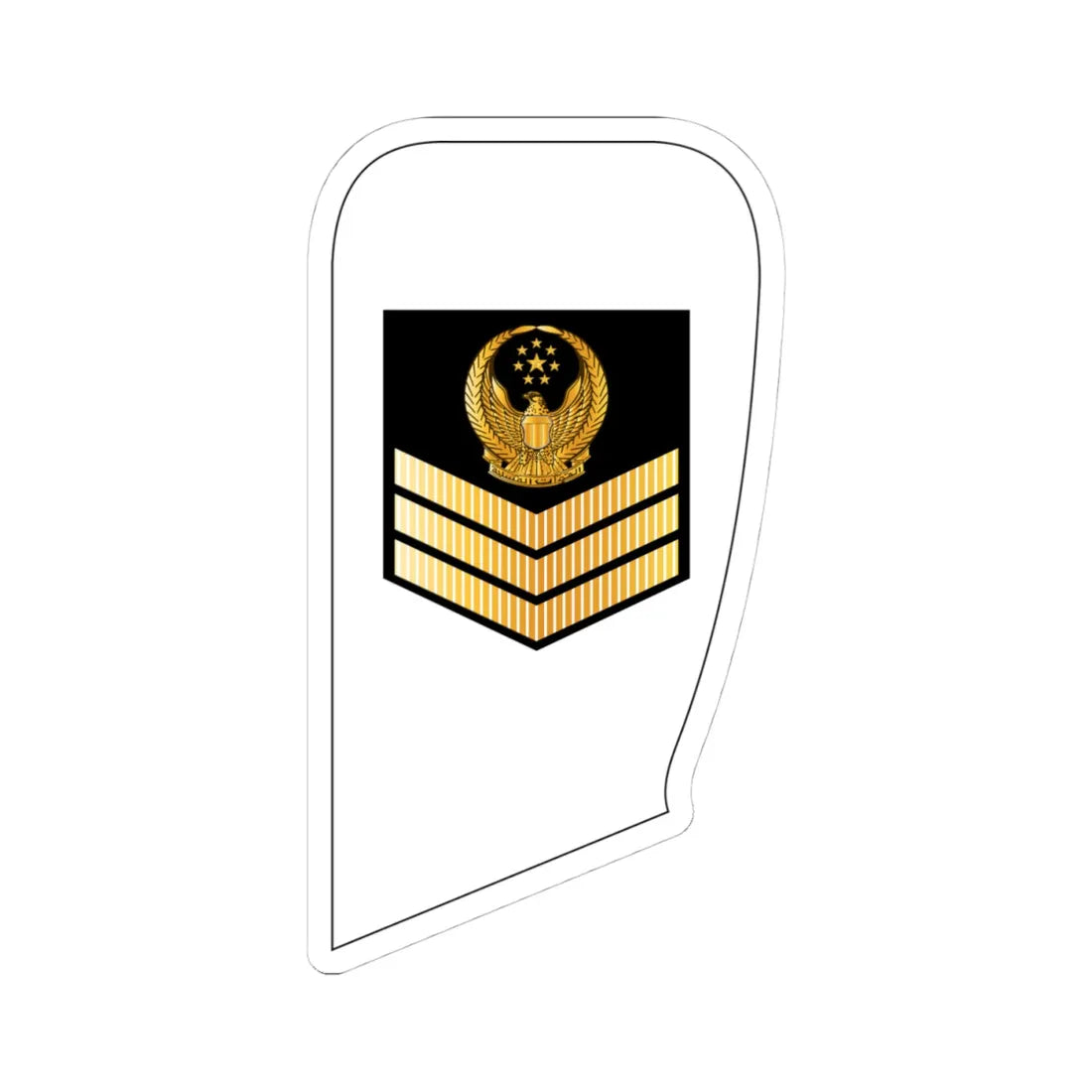 04 UAEN SFC (United Arab Emirates) (Military Rank) STICKER Vinyl Kiss-Cut Decal 4 Inch White - The Sticker Space