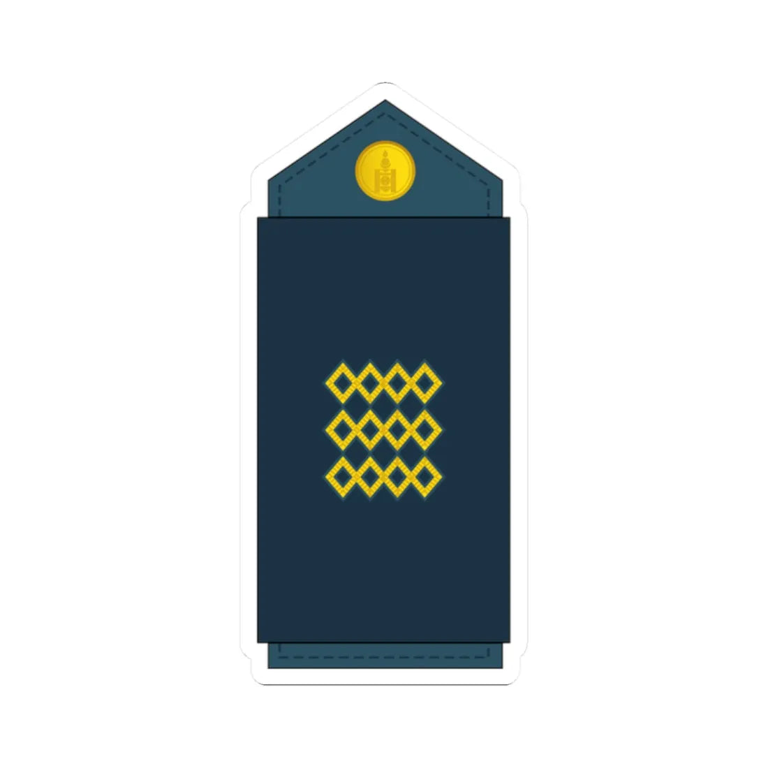 04.Mongolian Air Force SGT (Mongolia) (Military Rank) STICKER Vinyl Kiss-Cut Decal 2 Inch White - The Sticker Space
