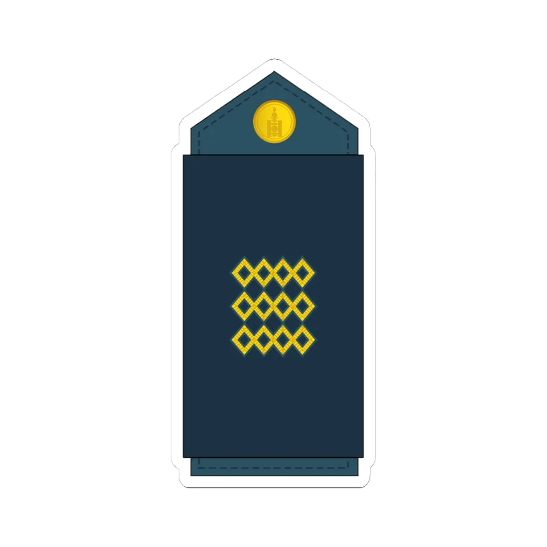 04.Mongolian Air Force SGT (Mongolia) (Military Rank) STICKER Vinyl Kiss-Cut Decal 3 Inch White - The Sticker Space