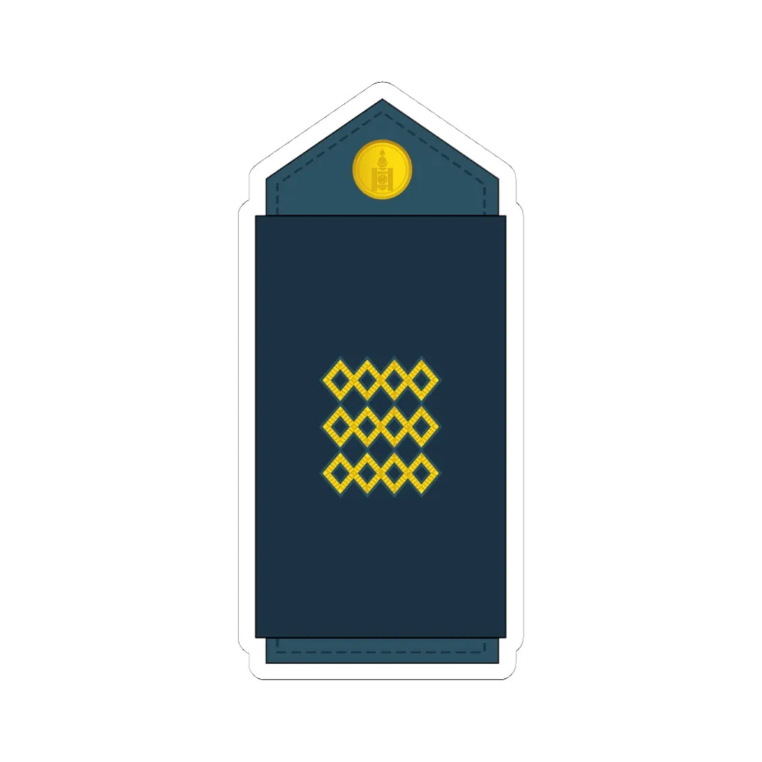 04.Mongolian Air Force SGT (Mongolia) (Military Rank) STICKER Vinyl Kiss-Cut Decal 4 Inch White - The Sticker Space