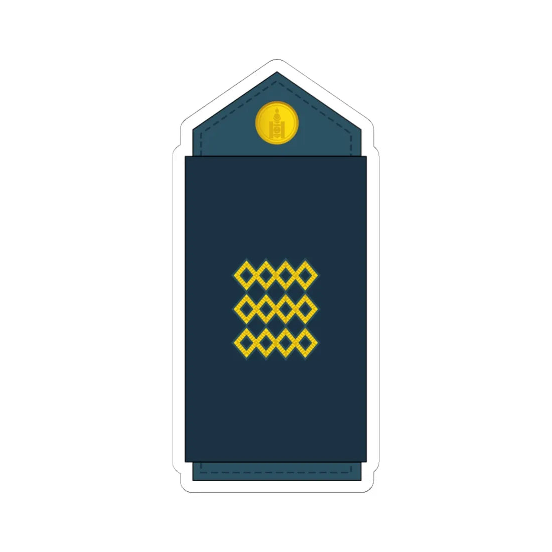 04.Mongolian Air Force SGT (Mongolia) (Military Rank) STICKER Vinyl Kiss-Cut Decal 6 Inch White - The Sticker Space