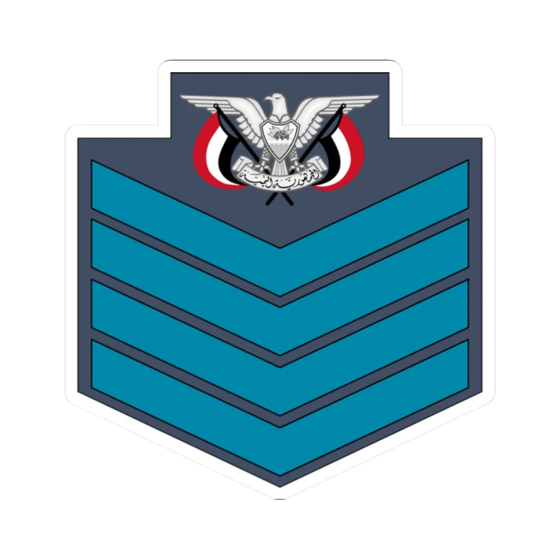 04.YAF TSG (Yemen) (Military Rank) STICKER Vinyl Kiss-Cut Decal 2 Inch White - The Sticker Space