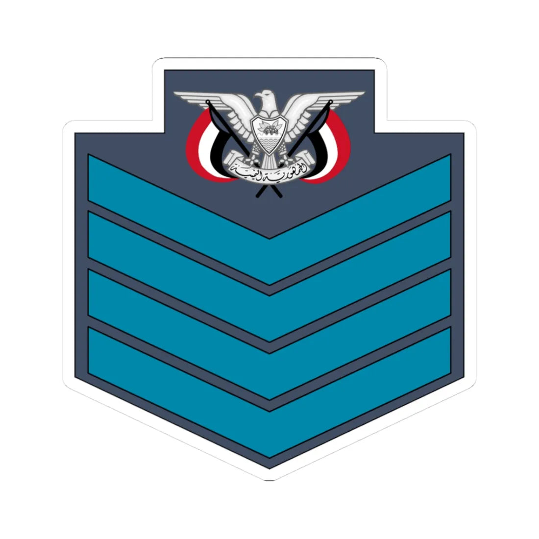 04.YAF TSG (Yemen) (Military Rank) STICKER Vinyl Kiss-Cut Decal 3 Inch White - The Sticker Space