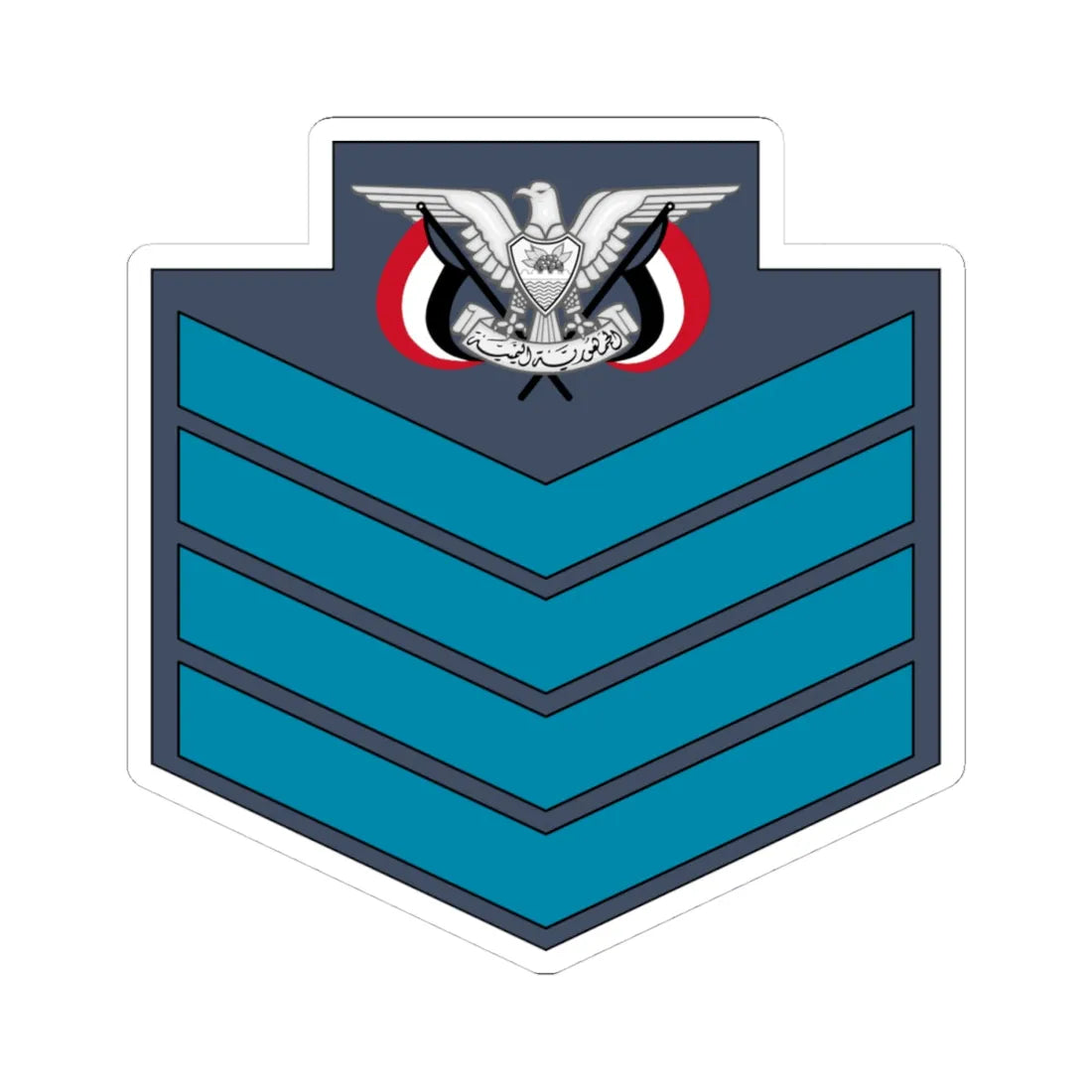 04.YAF TSG (Yemen) (Military Rank) STICKER Vinyl Kiss-Cut Decal 4 Inch White - The Sticker Space