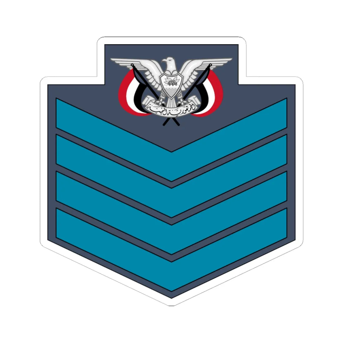 04.YAF TSG (Yemen) (Military Rank) STICKER Vinyl Kiss-Cut Decal 6 Inch White - The Sticker Space