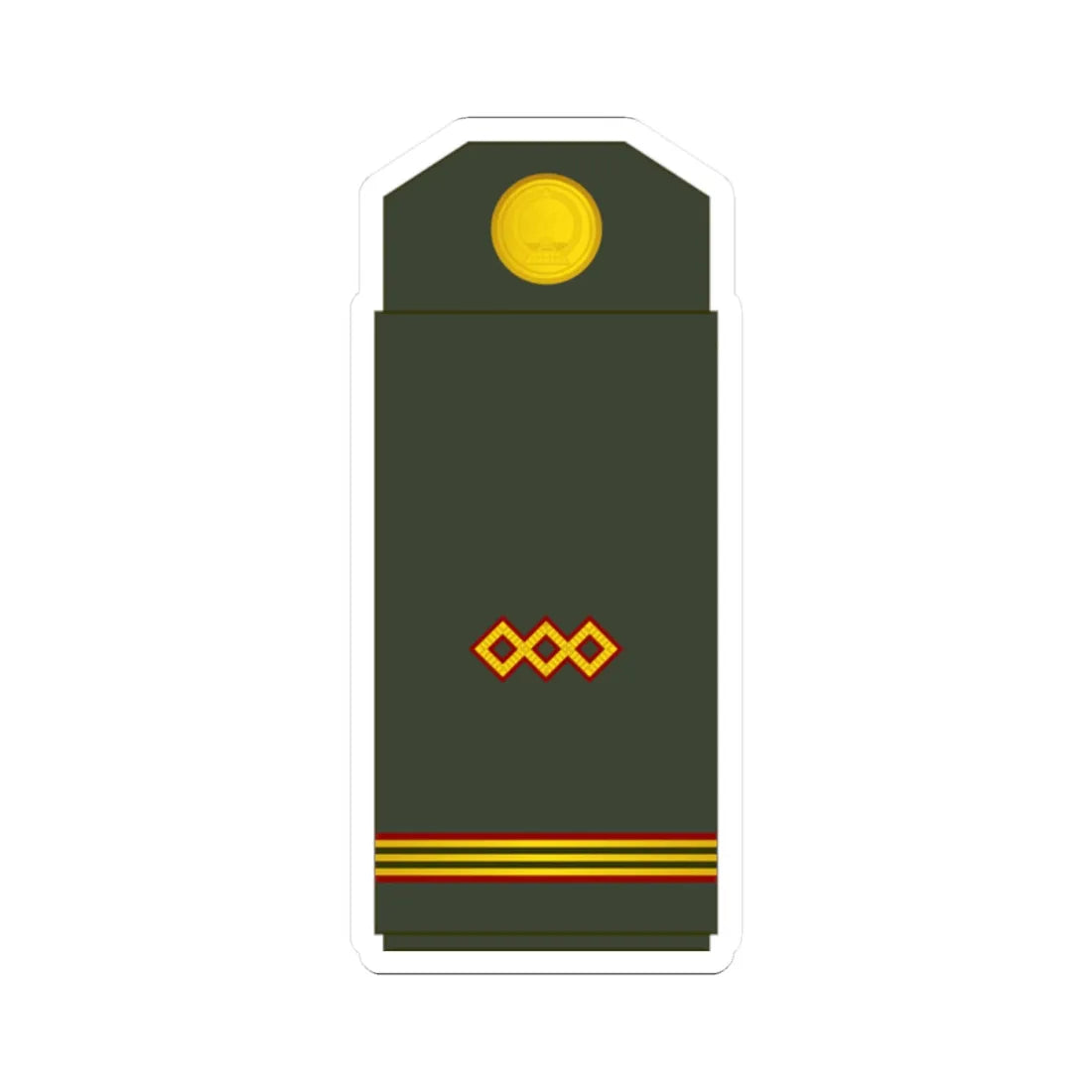 05 Mongolian Army 1SG (Mongolia) (Military Rank) STICKER Vinyl Kiss-Cut Decal 2 Inch White - The Sticker Space