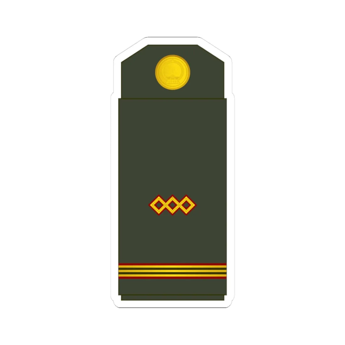 05 Mongolian Army 1SG (Mongolia) (Military Rank) STICKER Vinyl Kiss-Cut Decal 3 Inch White - The Sticker Space