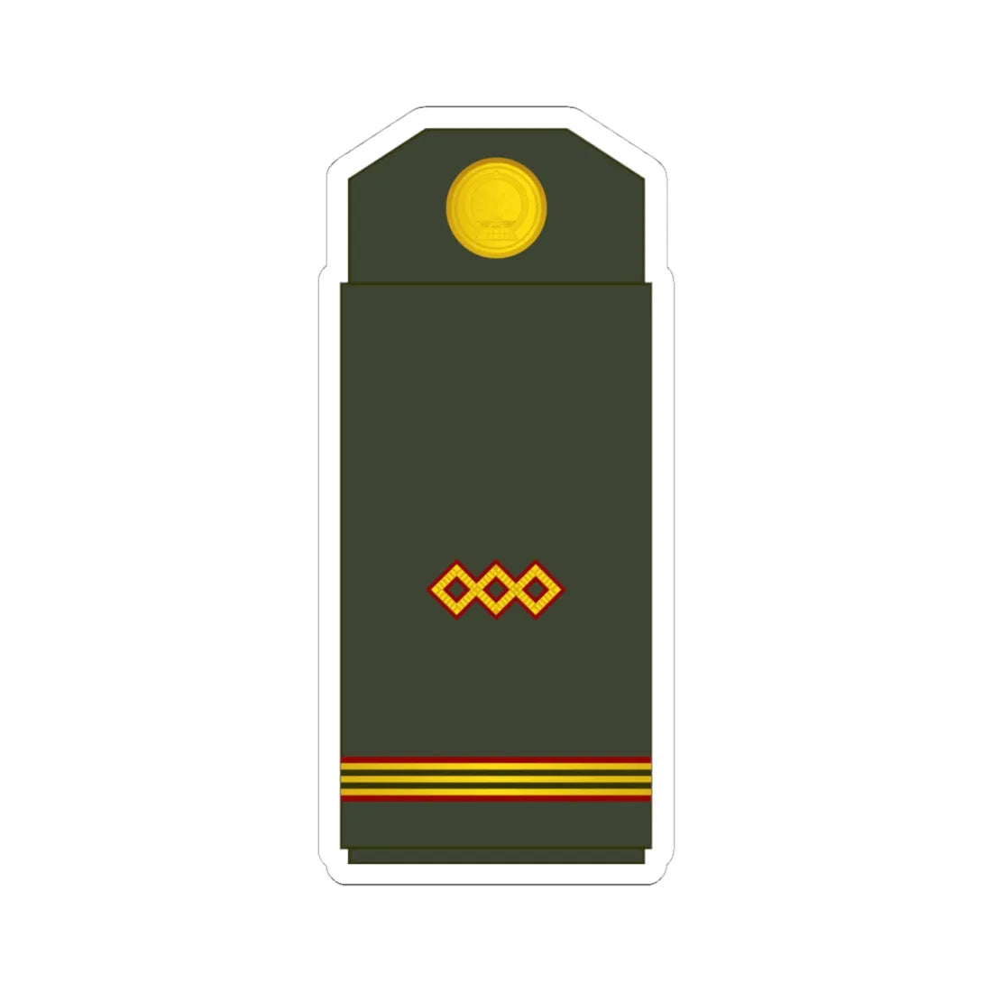 05 Mongolian Army 1SG (Mongolia) (Military Rank) STICKER Vinyl Kiss-Cut Decal 4 Inch White - The Sticker Space