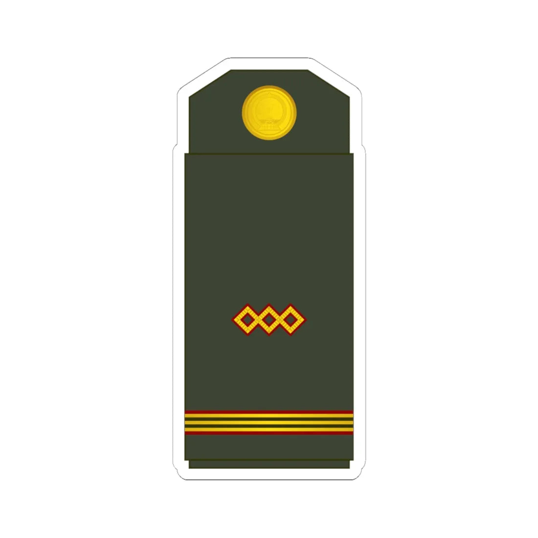 05 Mongolian Army 1SG (Mongolia) (Military Rank) STICKER Vinyl Kiss-Cut Decal 6 Inch White - The Sticker Space