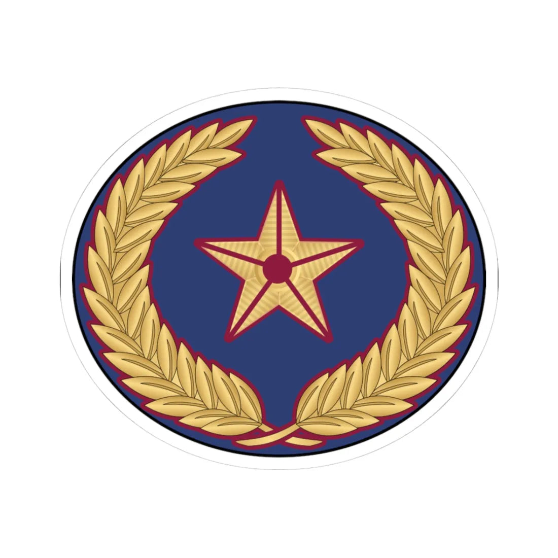 05. QEAF WO2 (Qatar) (Military Rank) STICKER Vinyl Kiss-Cut Decal 3 Inch White - The Sticker Space