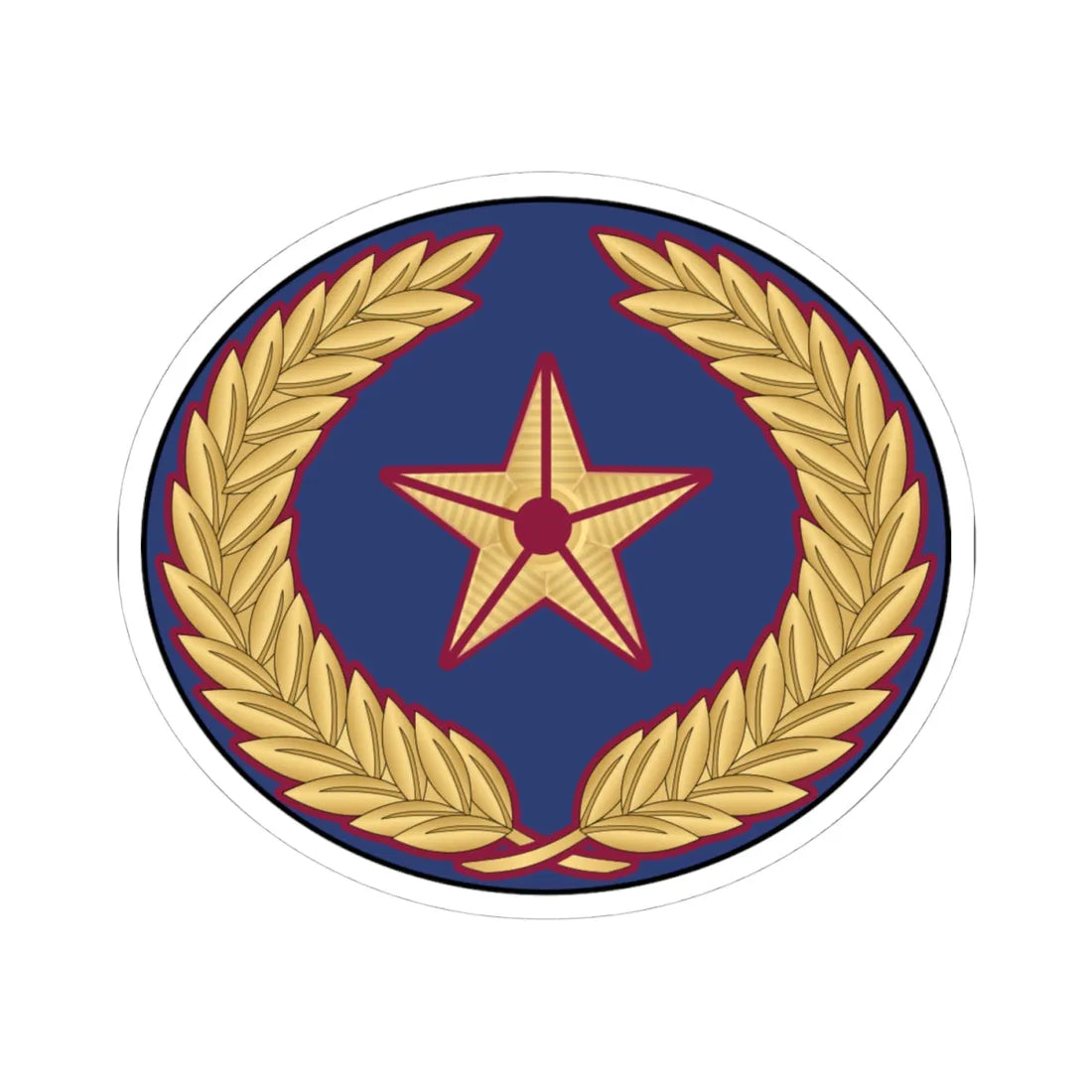 05. QEAF WO2 (Qatar) (Military Rank) STICKER Vinyl Kiss-Cut Decal 4 Inch White - The Sticker Space