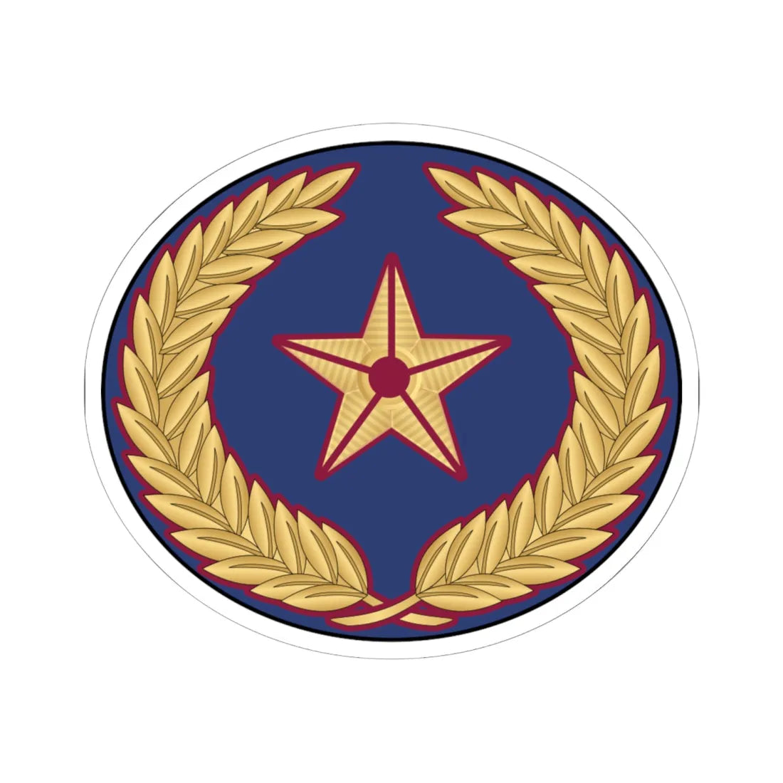 05. QEAF WO2 (Qatar) (Military Rank) STICKER Vinyl Kiss-Cut Decal 6 Inch White - The Sticker Space