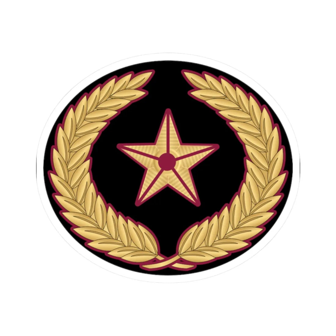 05. QENF WO2 (Qatar) (Military Rank) STICKER Vinyl Kiss-Cut Decal 2 Inch White - The Sticker Space