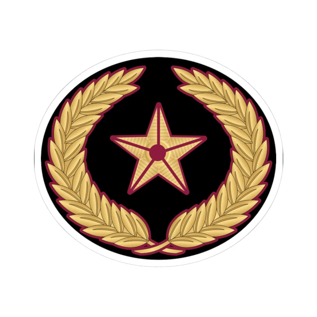 05. QENF WO2 (Qatar) (Military Rank) STICKER Vinyl Kiss-Cut Decal 3 Inch White - The Sticker Space