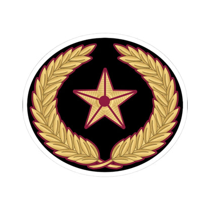 05. QENF WO2 (Qatar) (Military Rank) STICKER Vinyl Kiss-Cut Decal 3 Inch White - The Sticker Space