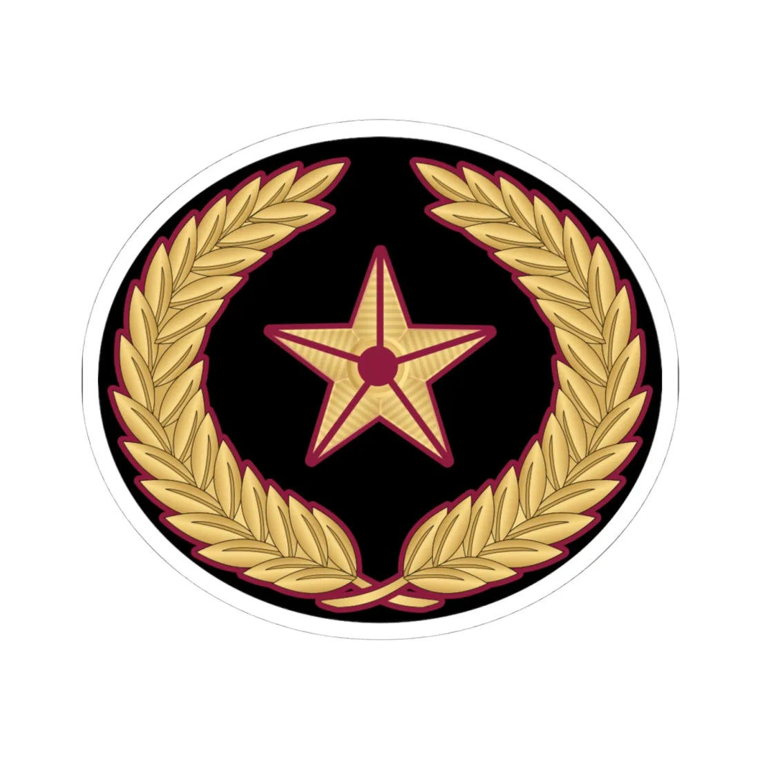 05. QENF WO2 (Qatar) (Military Rank) STICKER Vinyl Kiss-Cut Decal 4 Inch White - The Sticker Space