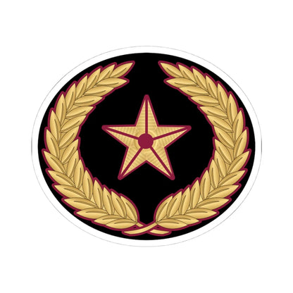 05. QENF WO2 (Qatar) (Military Rank) STICKER Vinyl Kiss-Cut Decal 4 Inch White - The Sticker Space