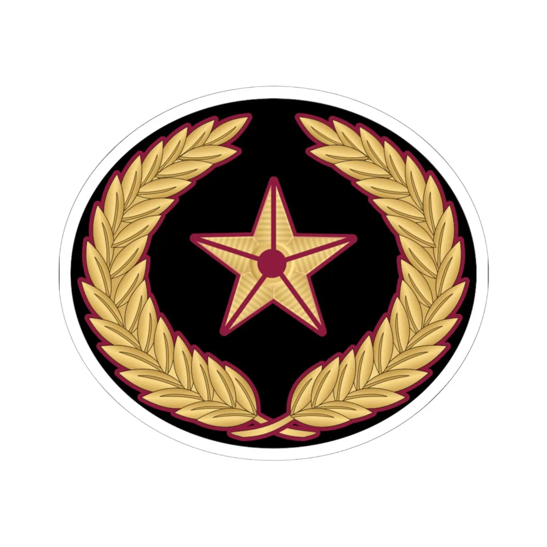 05. QENF WO2 (Qatar) (Military Rank) STICKER Vinyl Kiss-Cut Decal 6 Inch White - The Sticker Space