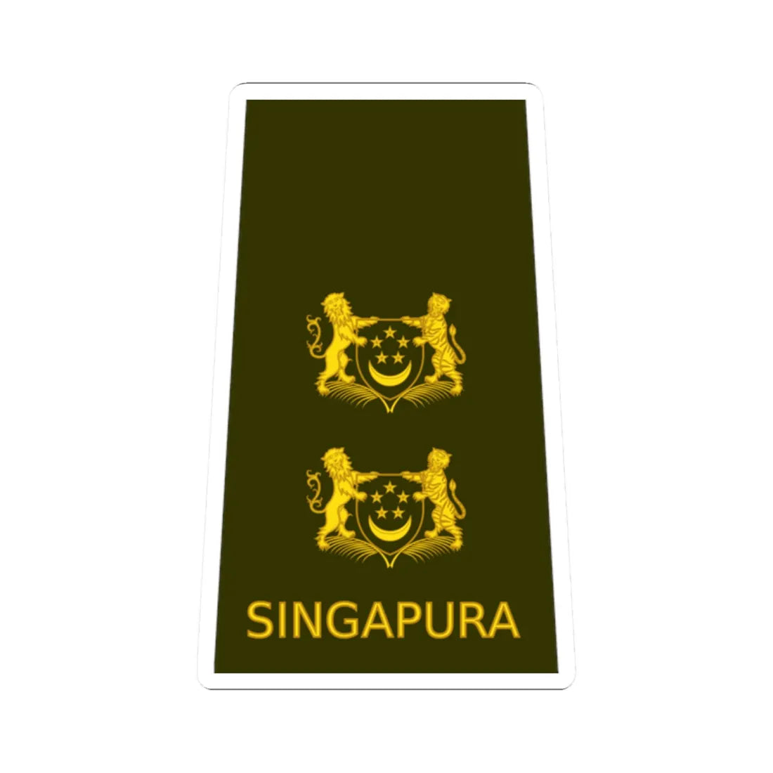 05 RSA OF04a (Singapore) (Military Rank) STICKER Vinyl Kiss-Cut Decal 2 Inch White - The Sticker Space