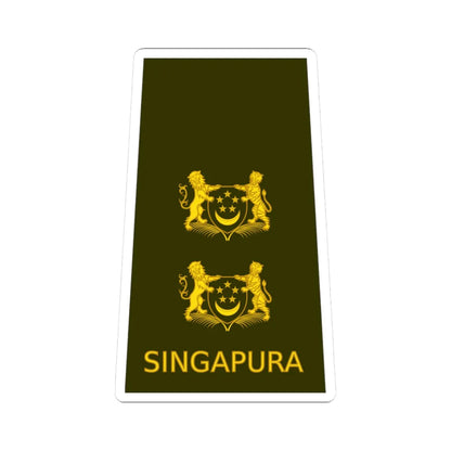 05 RSA OF04a (Singapore) (Military Rank) STICKER Vinyl Kiss-Cut Decal 3 Inch White - The Sticker Space