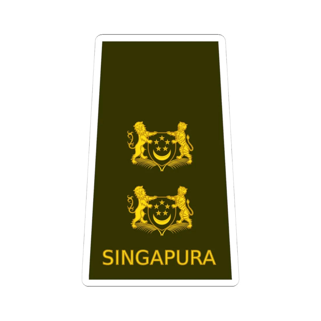 05 RSA OF04a (Singapore) (Military Rank) STICKER Vinyl Kiss-Cut Decal 4 Inch White - The Sticker Space
