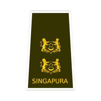05 RSA OF04a (Singapore) (Military Rank) STICKER Vinyl Kiss-Cut Decal 4 Inch White - The Sticker Space