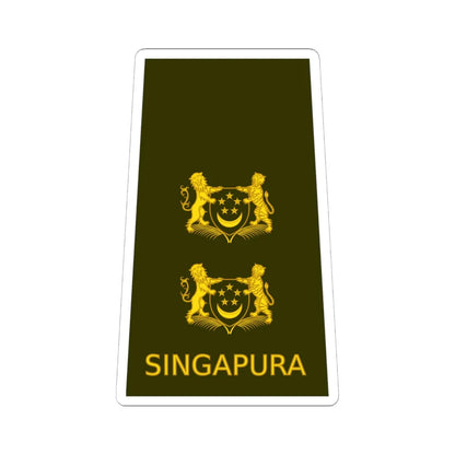 05 RSA OF04a (Singapore) (Military Rank) STICKER Vinyl Kiss-Cut Decal 6 Inch White - The Sticker Space