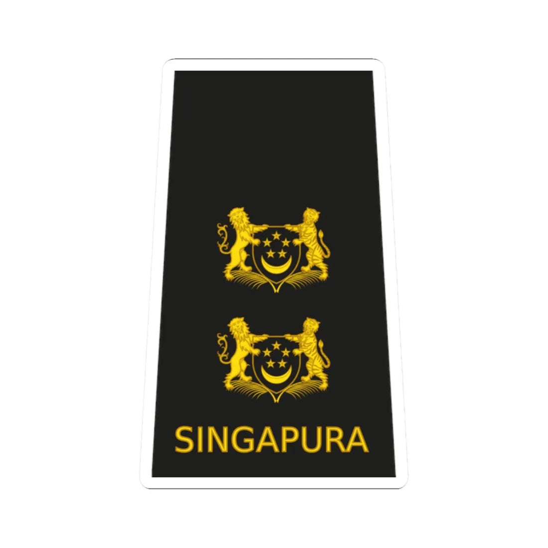05 RSN OF04a (Singapore) (Military Rank) STICKER Vinyl Kiss-Cut Decal 2 Inch White - The Sticker Space