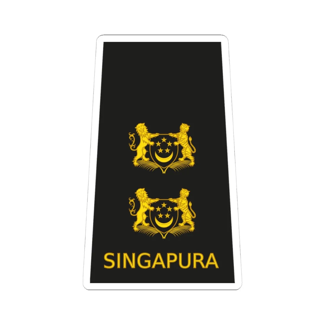 05 RSN OF04a (Singapore) (Military Rank) STICKER Vinyl Kiss-Cut Decal 4 Inch White - The Sticker Space