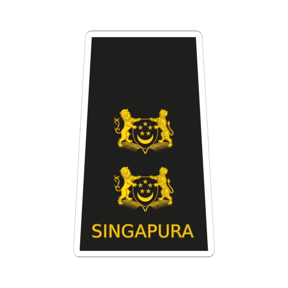 05 RSN OF04a (Singapore) (Military Rank) STICKER Vinyl Kiss-Cut Decal 6 Inch White - The Sticker Space