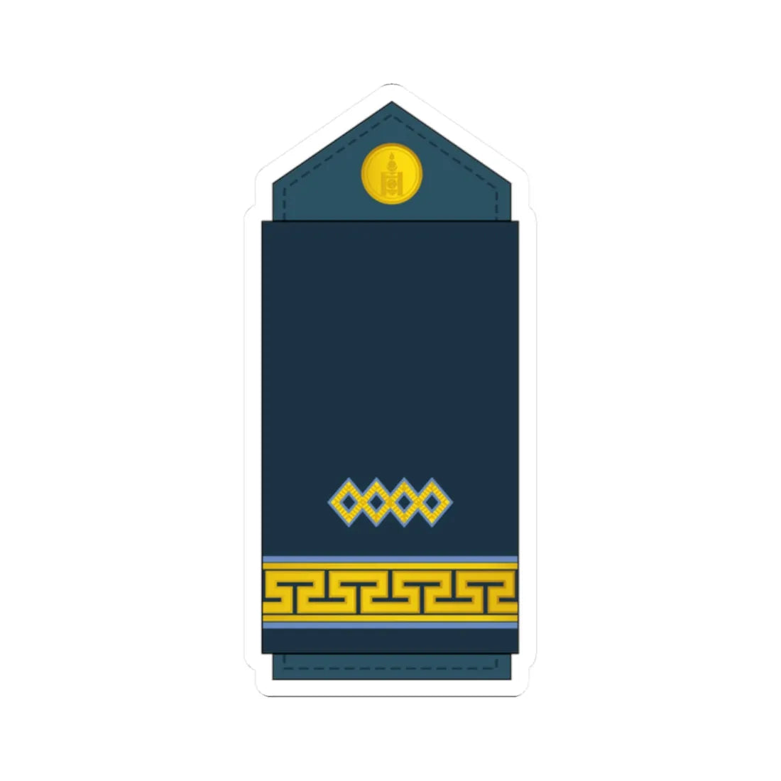 05.Mongolian Air Force SSGT (Mongolia) (Military Rank) STICKER Vinyl Kiss-Cut Decal 2 Inch White - The Sticker Space