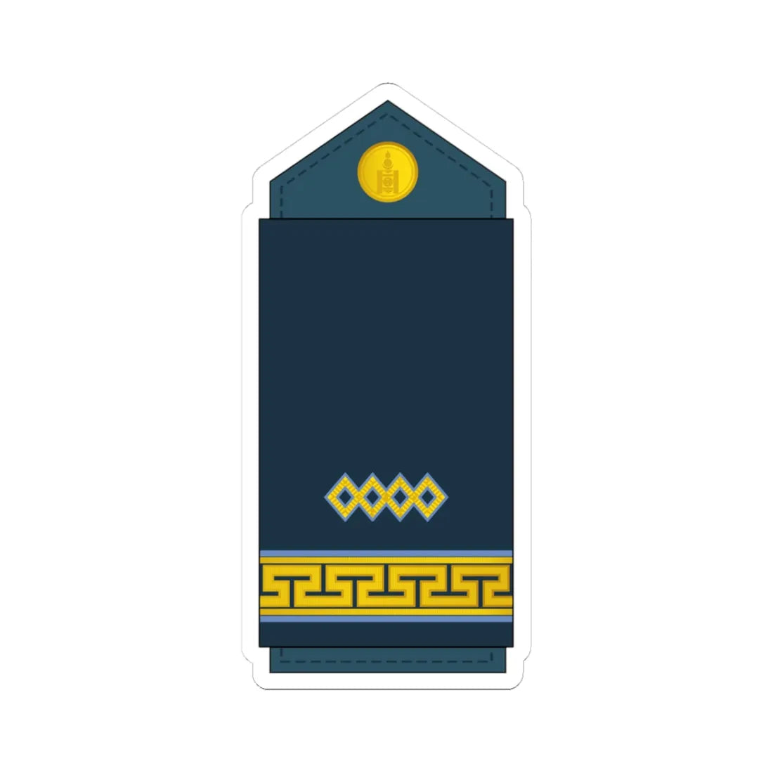 05.Mongolian Air Force SSGT (Mongolia) (Military Rank) STICKER Vinyl Kiss-Cut Decal 3 Inch White - The Sticker Space