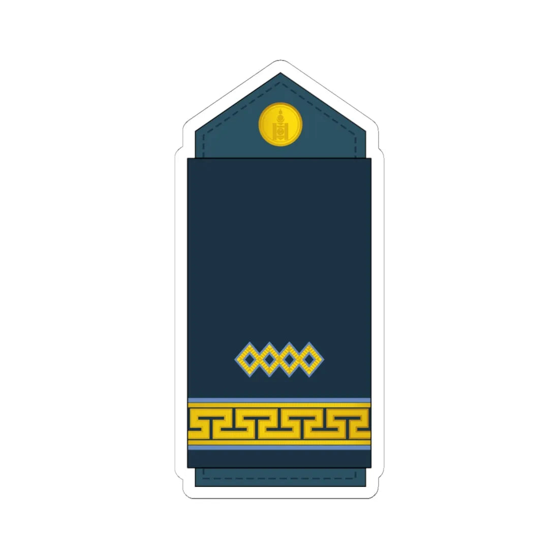 05.Mongolian Air Force SSGT (Mongolia) (Military Rank) STICKER Vinyl Kiss-Cut Decal 6 Inch White - The Sticker Space