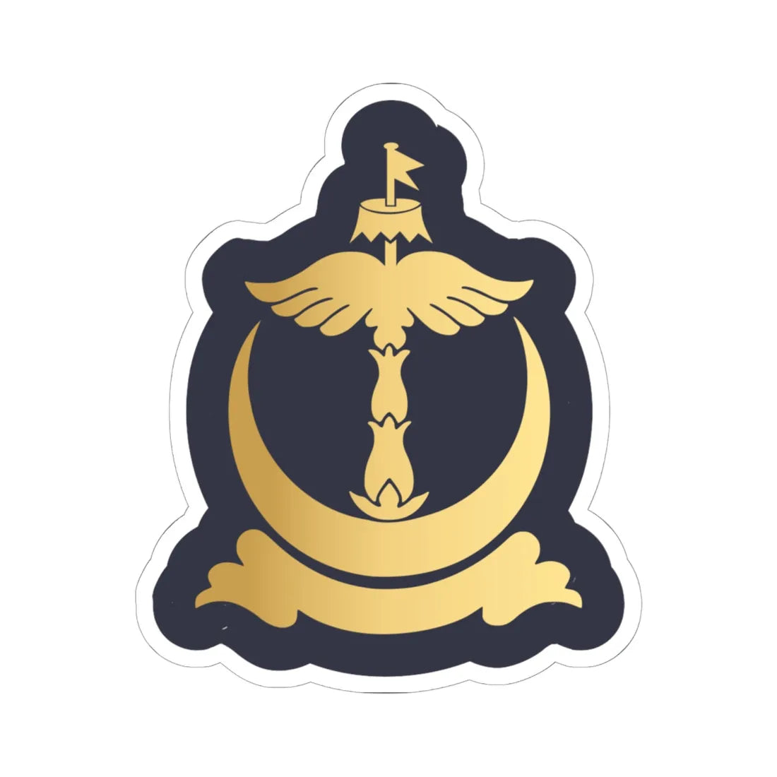 05.RBrAF CSGM (Brunei) (Military Rank) STICKER Vinyl Kiss-Cut Decal 6 Inch White - The Sticker Space