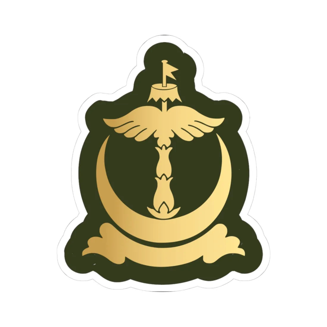 05.RBrLF CSGM (Brunei) (Military Rank) STICKER Vinyl Kiss-Cut Decal 3 Inch White - The Sticker Space
