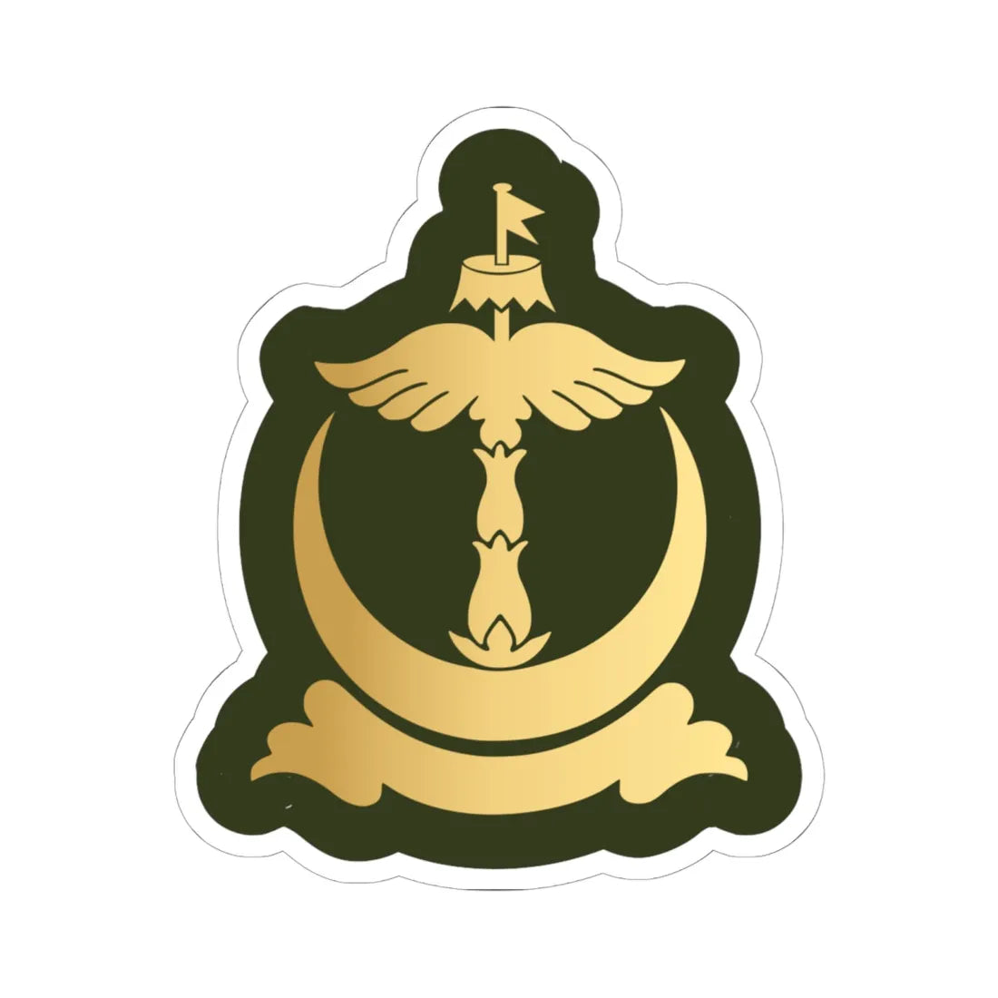 05.RBrLF CSGM (Brunei) (Military Rank) STICKER Vinyl Kiss-Cut Decal 6 Inch White - The Sticker Space