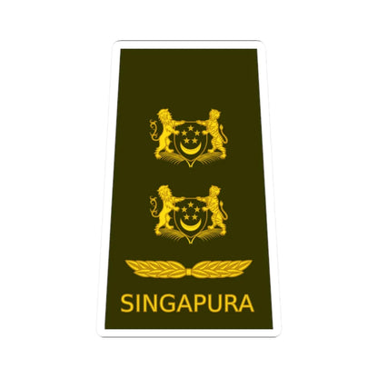 06 RSA OF04b (Singapore) (Military Rank) STICKER Vinyl Kiss-Cut Decal 2 Inch White - The Sticker Space